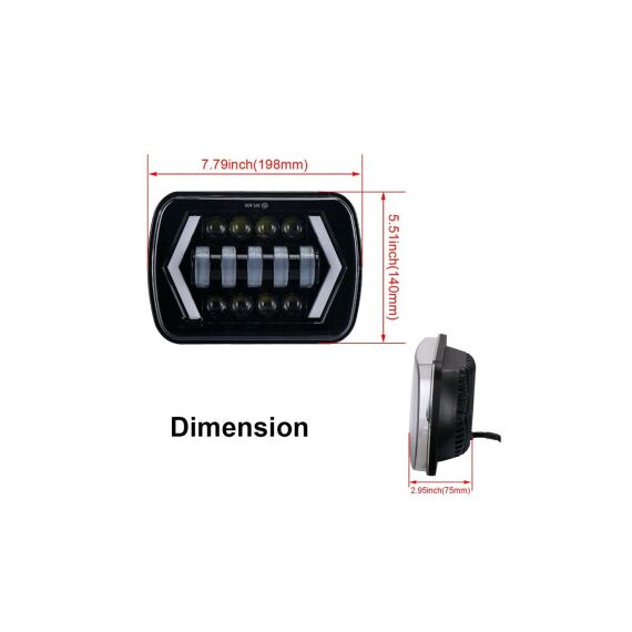 Proiector LED 39W DRL cu 2 faze 12V cu functie de semnalizare Cod: SPT313H4D-poza 4-Dacenergy.ro