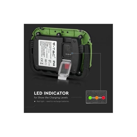 Proiector LED Reîncărcabil Cip SAMSUNG 20W USB + SOS Funcție IP44 4000K COD: 20039-poza 6-Dacenergy.ro