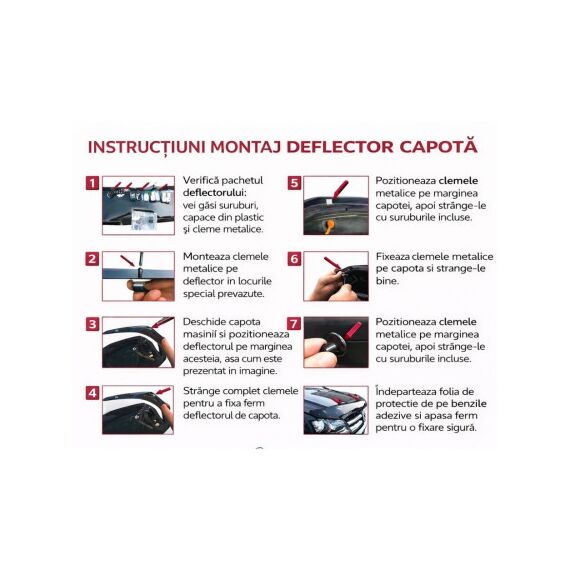 Deflector capota auto compatibil Kia Sportage IV 2016-2021 Cod: 20012-poza 3-Dacenergy.ro