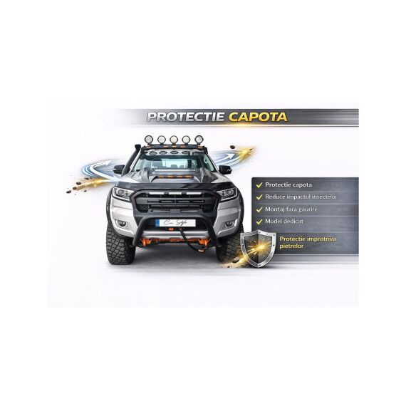 Deflector capota auto compatibil Ford Ranger T6 facelift 2015-2022 Cod: 17091-poza 2-Dacenergy.ro