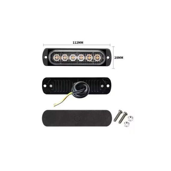 Lampa led stroboscopica profesionala 12-24v 6 leduri cu multiple jocuri de lumini diverse culori Cod: PZ-106T-poza 3-Dacenergy.ro