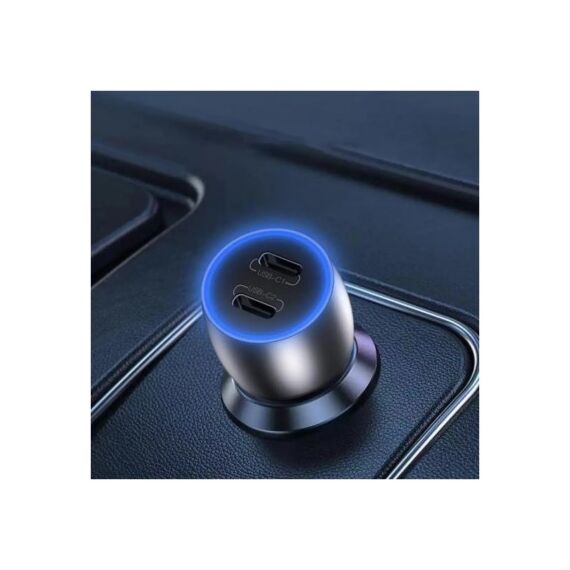 Incarcator auto SMART Quick charge USB PD 40W type C+cablu Type-C  Cod:XO-CC51-Q190A-poza 2-Dacenergy.ro