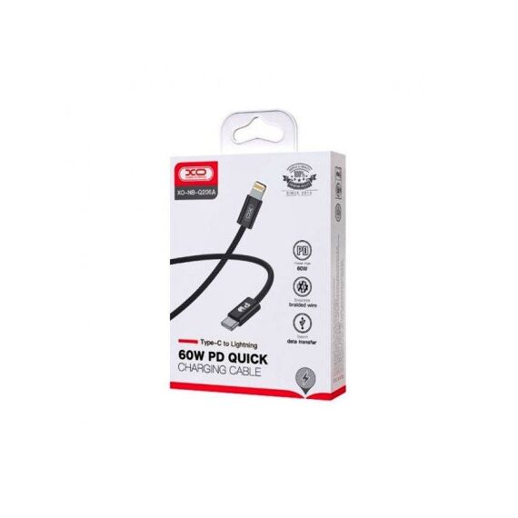 Cablu pentru incarcare 20W PD Quick Charge si transfer date Type-C la Lighting (compatibil Iphone) Cod: XO-NB-Q206A-poza 3-Dacenergy.ro