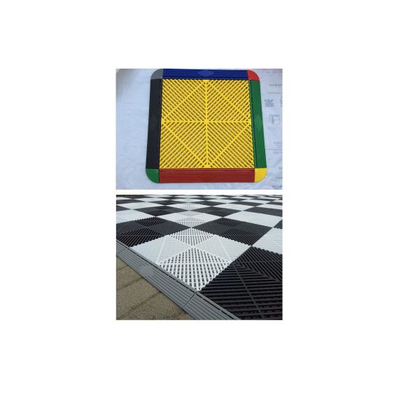 Margine pardoseala modulara tip mama PP 40x6x1.8cm garaj trafic intens Gri Cod: PM10020-poza 4-Dacenergy.ro