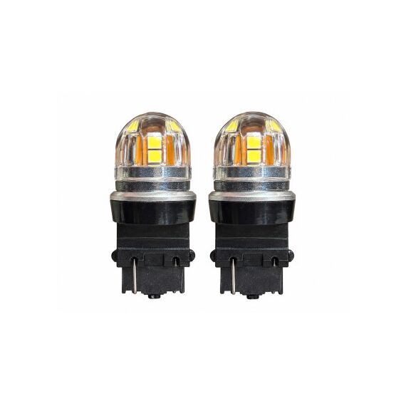 Bec o faza  P27W 3156 15SMD 2835 12V CANBUS  nonpolar 320 lumen Lumina alba Cod: SPT15-3156-W-Dacenergy.ro