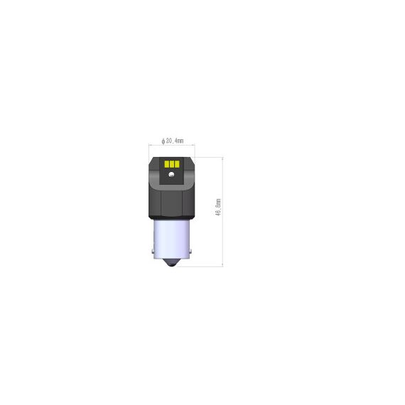 Bec auto o faza BA15S P21W T.V. 6SMD 3020 12V CANBUS nonpolar 330 lumen Cod: SPT06-1156-W-poza 3-Dacenergy.ro