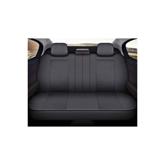 Huse Auto Universale 11 Piese fractionate  Negru cu Negru Compatibile Scaune Fata si Spate Cod: HNG1321-1-poza 3-Dacenergy.ro