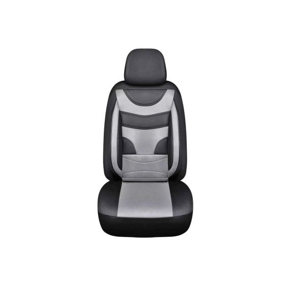 Huse Auto Universale 11 Piese fractionate Negru cu Gri Compatibile Scaune Fata si Spate  Cod: HNG1321-2-Dacenergy.ro