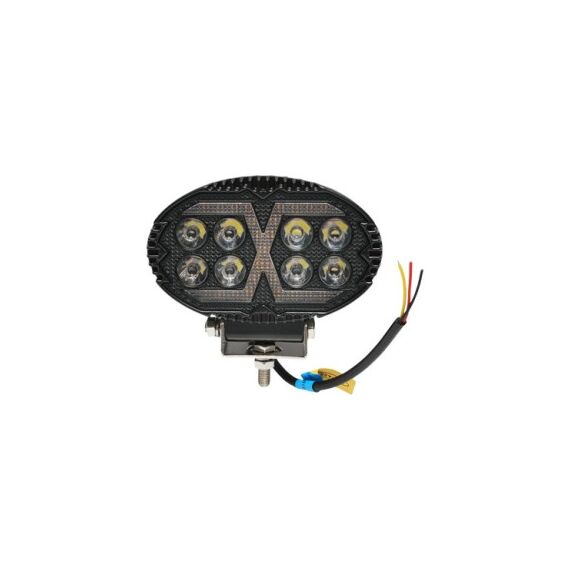 Proiector oval LED cu DRL 9-80V 24W alb-galben carcasa aluminiu IP67 Cod: DISPV95-Dacenergy.ro