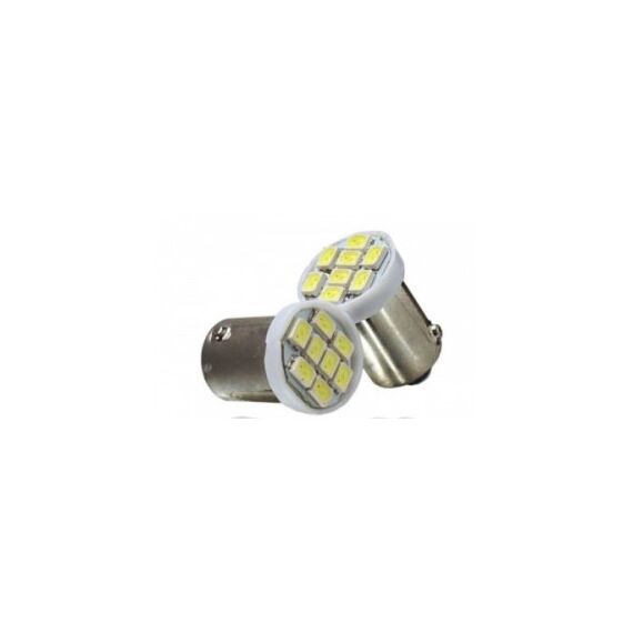 Bec auto BA9S 8 LED 1206, 12V, lumina alba 80 lm Cod: JSUN47-Dacenergy.ro