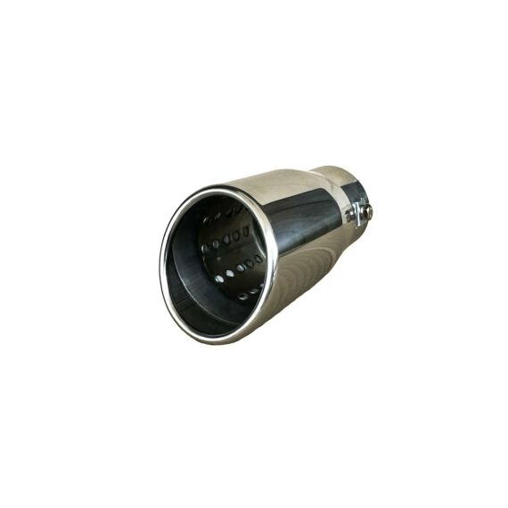 Ornament toba inox Premium, model tesit cu perforatii, intrare 6.5 cm, iesire 6.9 cm, lungime 15 cm Cod: 7656G-poza 2-Dacenergy.ro