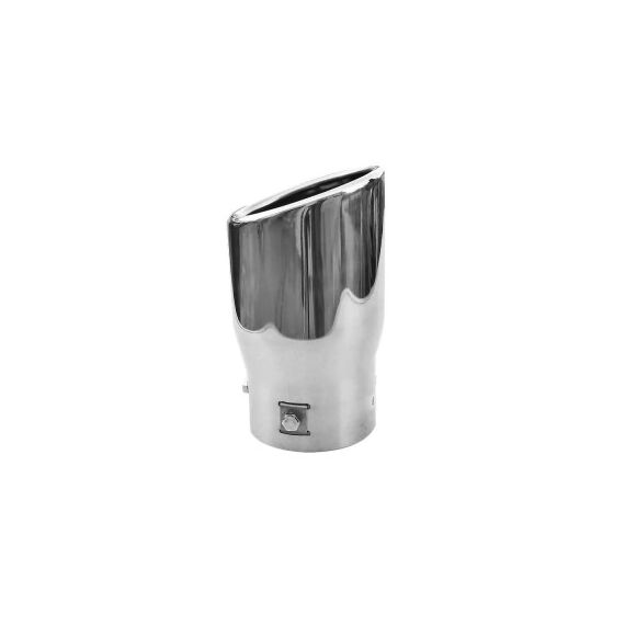 Ornament toba inox Premium, model tesit cu perforatii, intrare 6.5 cm, iesire 6.9 cm, lungime 15 cm Cod: 7656G-Dacenergy.ro