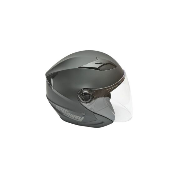 Casca moto tip jet neagra, model urban cu viziera transparenta si ochelari de soare, marimea L Cod: DISTM80-poza 4-Dacenergy.ro
