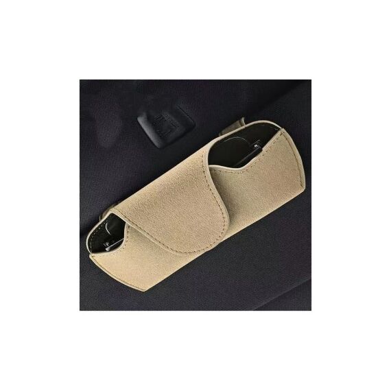 Suport ochelari premium prindere cleme parasolar bej Cod: FS-19007-poza 2-Dacenergy.ro