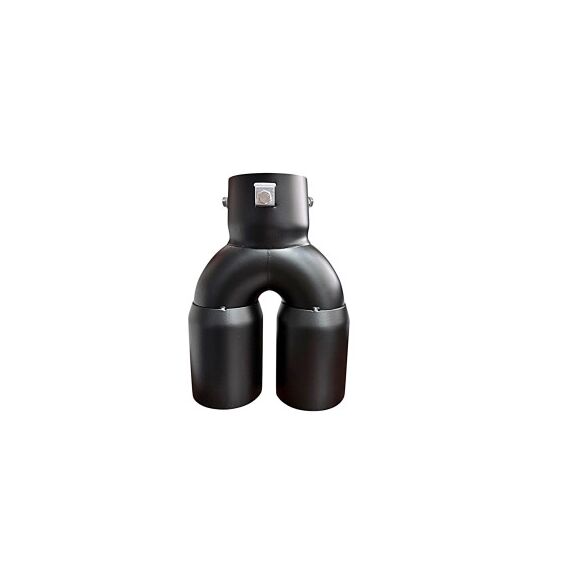 Ornament toba inox dublu universal negru mat diametru 76mm Cod: M2009X-76-Dacenergy.ro