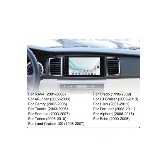 Navigatie Android ecran 7 inch 2GB+64GB CarPlay Android Auto GPS WIFI FM RDS compatibila Toyota  Cod: A4123-poza 7-Dacenergy.ro