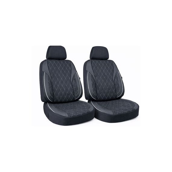 Huse scaune auto universale fractionate XL  Premium compatibile SUV si Limuzine negru cusatura gri Cod: HNG2504-7-poza 3-Dacenergy.ro
