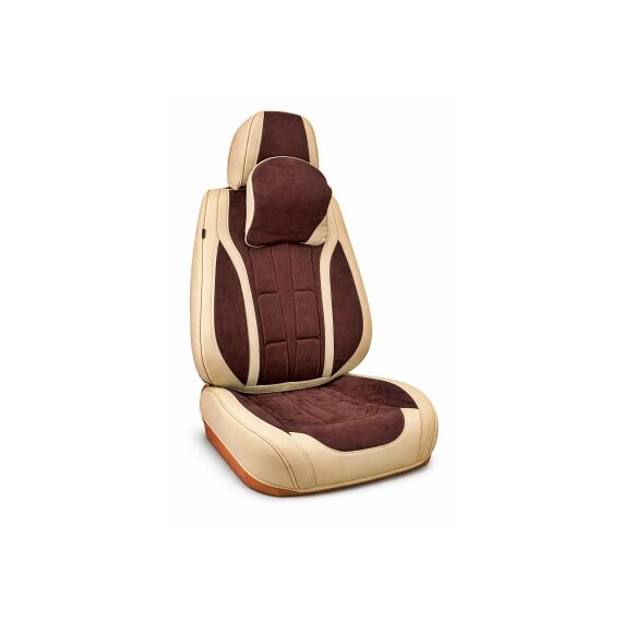 Huse scaune auto universale fractionate 9D Premium fata si spate bej maro cafea Cod: HNG1407-3-poza 3-Dacenergy.ro