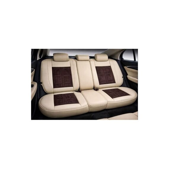 Huse scaune auto universale fractionate 9D Premium fata si spate bej maro cafea Cod: HNG1407-3-poza 5-Dacenergy.ro
