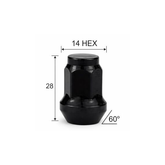 Piulita roata ATV auto neagra M10x1.25 Cod: 13470BK-poza 2-Dacenergy.ro