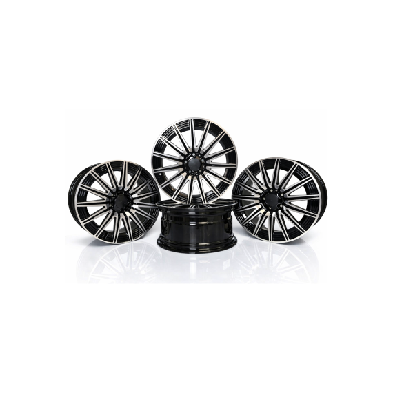 Jante PDW 19x8 fata 19x9 spate 5x112 ET40 ET58 negru polish compatibile Mercedes Cod: FF957521980-98 / FF957521990-03-poza 3-Dacenergy.ro