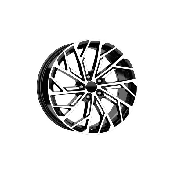 Jante DY817 KM 17x7.5 5x100 ET35 negru polish diamond cut compatibile Skoda Volkswagen Audi Seat Cod: DY817-Dacenergy.ro