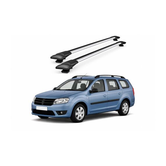 Bare portbagaj transversale auto aluminiu compatibile Dacia Logan MCV 2013-> 84-84 cm Cod: KL3-Dacenergy.ro