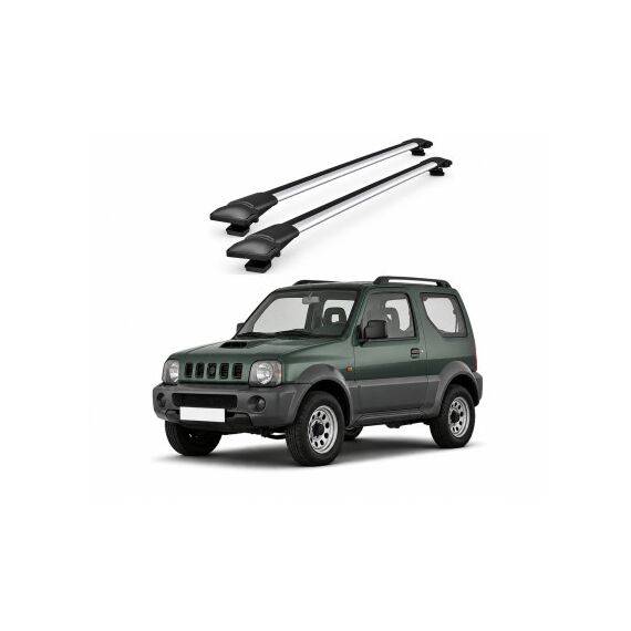 Bare portbagaj transversale auto aluminiu compatibile Suzuki Jimny (Mk3) SUV 1998-2018 84-84 cm Cod: KL3-Dacenergy.ro