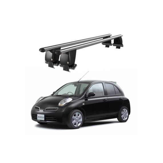 Bare transversale portbagaj auto aluminiu compatibile plafon neted Nissan Note Versa 2004-2012 argintii sau negre Cod: CB200101 Kit-108-Dacenergy.ro