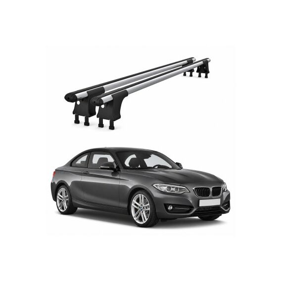 Set bare transversale aluminiu cu prindere in puncte fixe compatibile BMW Seria 2 F22 Coupe 2014-2021 negre sau argintii Cod: 120101 Kit 201-Dacenergy.ro