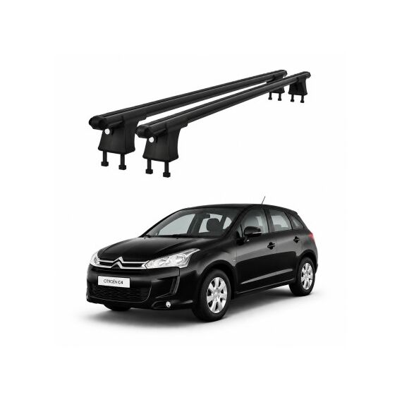Set bare transversale aluminiu cu prindere in puncte fixe compatibile Citroen C4 2004-2010 negre sau argintii Cod: 120101 Kit 201-poza 2-Dacenergy.ro