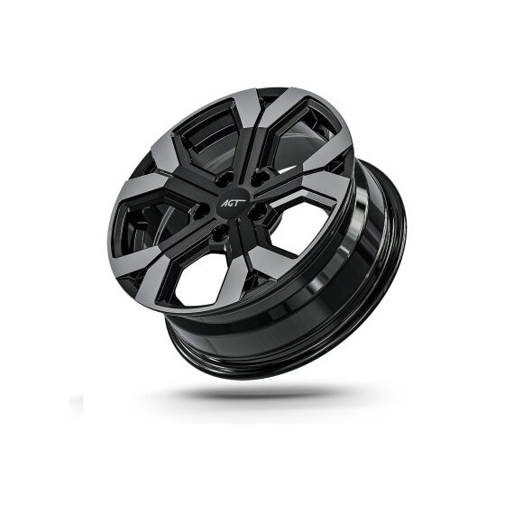 Jante AGT 17x6.5 ET32 5x114.3 diamond cut compatibile Dacia Renault Nissan Toyota Cod: AGT 17260-2396-poza 4-Dacenergy.ro