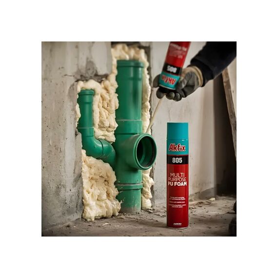 Spuma poliuretanica de montaj cu pai 750 ml Akfix 805 Cod: 805-poza 3-Dacenergy.ro
