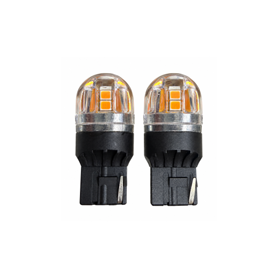 Bec o faza  T20 7440 W21W 15SMD 2835 12V CANBUS  nonpolar 320 lumen  Lumina galbena  Cod:SPT15-7440-Y-Dacenergy.ro