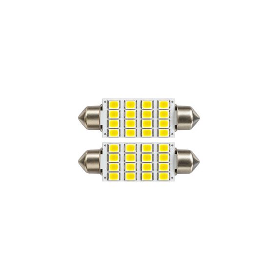 Becuri LED sofit SV8.5 39 mm 16 SMD 1210 12V alb set 2 bucati Cod: 85630-Dacenergy.ro