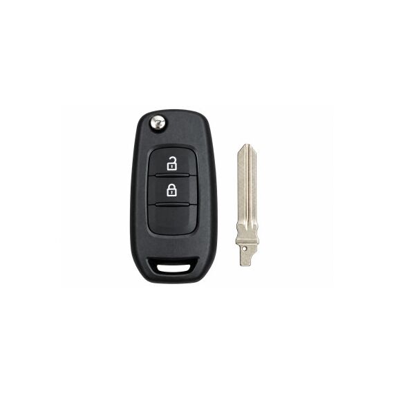 Carcasa telecomanda briceag alba 3 butoane 2 lamele compatibila Dacia Logan MCV Sandero Duster  Cod: 806-1-poza 3-Dacenergy.ro