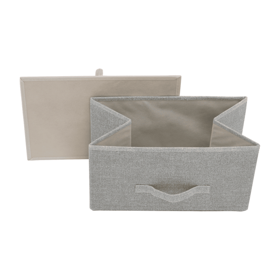 Comoda DacEnergy©, constructie metalica, 2 sertare de panza, 45 x 51 x 30 cm, gri si alb-poza 4-Dacenergy.ro