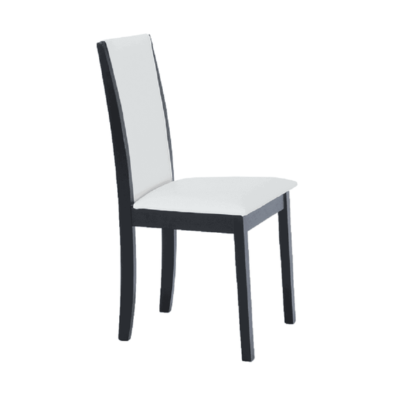 Set de bucatarie DacEnergy©, realizat din MDF si lemn, masa fixa, dreptunghiulara,  110x70x74 cm, 4 scaune, piele eco, finisaj wenge si alb-poza 4-Dacenergy.ro