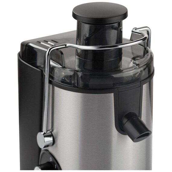 Storcator de fructe si legume Gorenje, 400 W, 2 trepte de viteza, capac anti-praf, recipient pulpa 1.6 litri, recipient suc 0.6 litri, micro filtru, argintiu si negru-poza 5-Dacenergy.ro