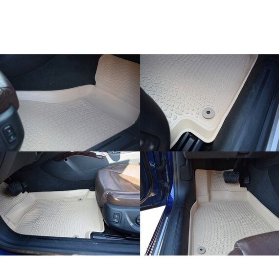 Set covoare cauciuc stil tavita DacEnergy©, compatibil Audi A4 B9, dupa anul 2015, bej-poza 2-Dacenergy.ro