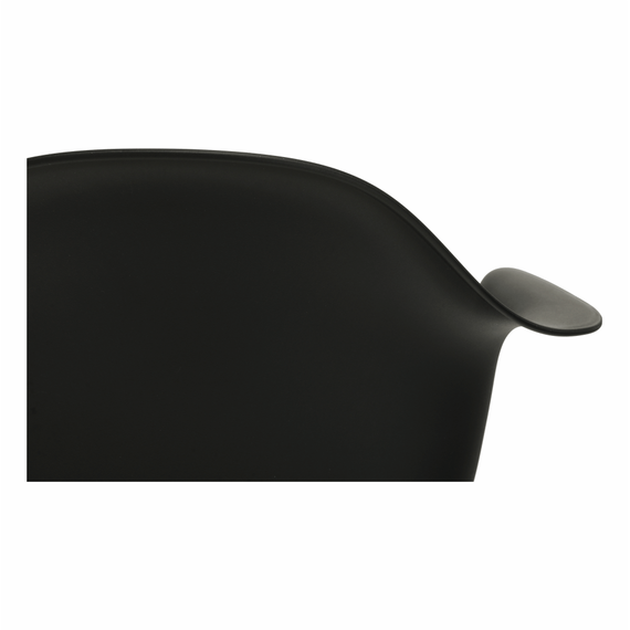Scaun bucatarie / living DacEnergy©, design modern, structura din lemn cu finisaj fag, spatarul realizat din plastic negru, 62 x 58 x 81 cm-poza 6-Dacenergy.ro