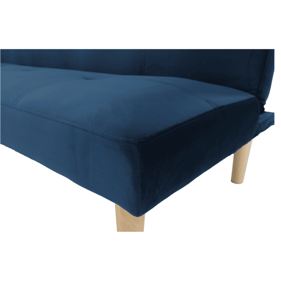 Canapea DacEnergy©, extensibila, design simplu, 3 locuri, sezut din burete, 178 x 68 x 66 cm, albastru inchis-poza 3-Dacenergy.ro