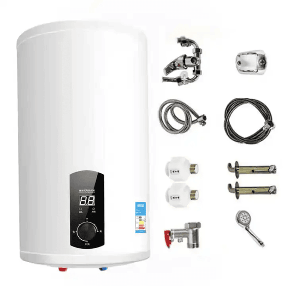Boiler electric DacEnergy©, ABS si dispozitive electronice, capacitate rezervor apa 120L, reglarea temperaturii apei 30-75 ℃, supapa de siguranta, 3kw, alb-poza 4-Dacenergy.ro