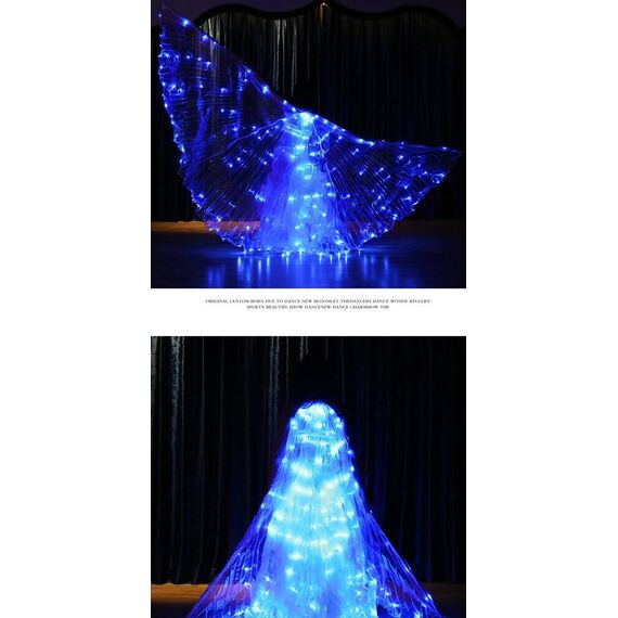 Aripi Led de dans DacEnergy©, pentru spectacol, control RGB, 12 culori, efecte de culori, tip paianjen, cu telecomanda-poza 13-Dacenergy.ro