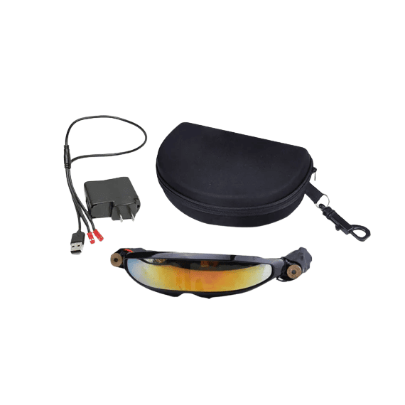 Ochelari reincarcati cu laser LED DacEnergy©, pentru petrecere, dans, festival, club, unisex, culoare albastru-poza 7-Dacenergy.ro