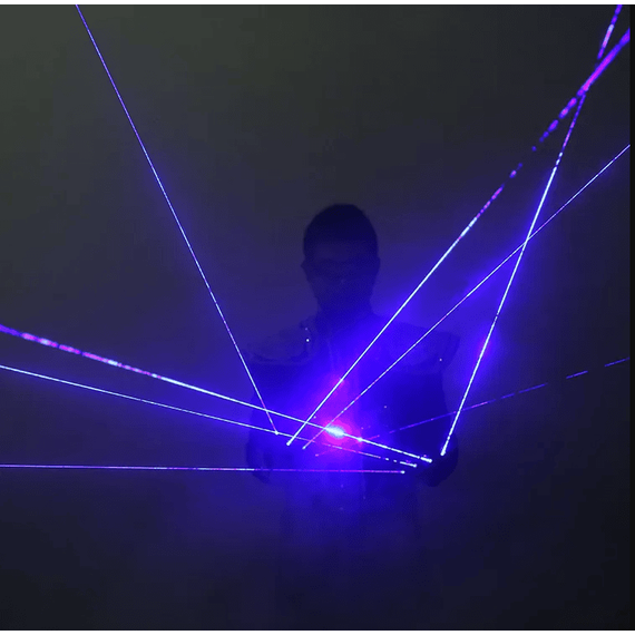 Manusi cu laser LED DacEnergy©, pentru petrecere, dans, festival, club, unisex, culoare albastru-poza 5-Dacenergy.ro