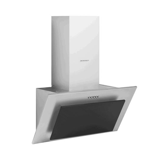 Hota incorporabila decorativa, finisaj otel inoxidabil, putere de absorbtie 350m3/h, 65W, 3 trepte, 60 cm, argintiu si negru-Dacenergy.ro