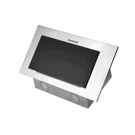 Hota incorporabila decorativa, finisaj otel inoxidabil, putere de absorbtie 350m3/h, 65W, 3 trepte, 60 cm, argintiu si negru-poza 4-Dacenergy.ro