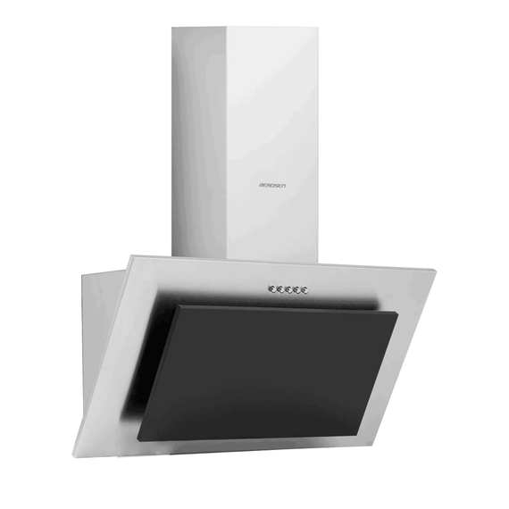 Hota incorporabila decorativa, finisaj otel inoxidabil, putere de absorbtie 350m3/h, 65W, 3 trepte, 60 cm, argintiu si negru-poza 5-Dacenergy.ro