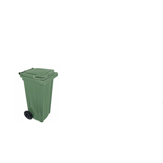 Pubela de inalta calitate DacEnergy©, plastic, cu capac, 2 roti, rezistenta UV si inghet, 60l, locas cip, verde, 445x522x935 mm-Dacenergy.ro